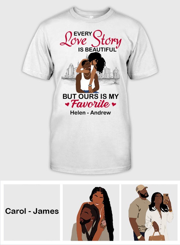 Our Story Is My Favorite - Personalized African American T-shirt And Hoodie