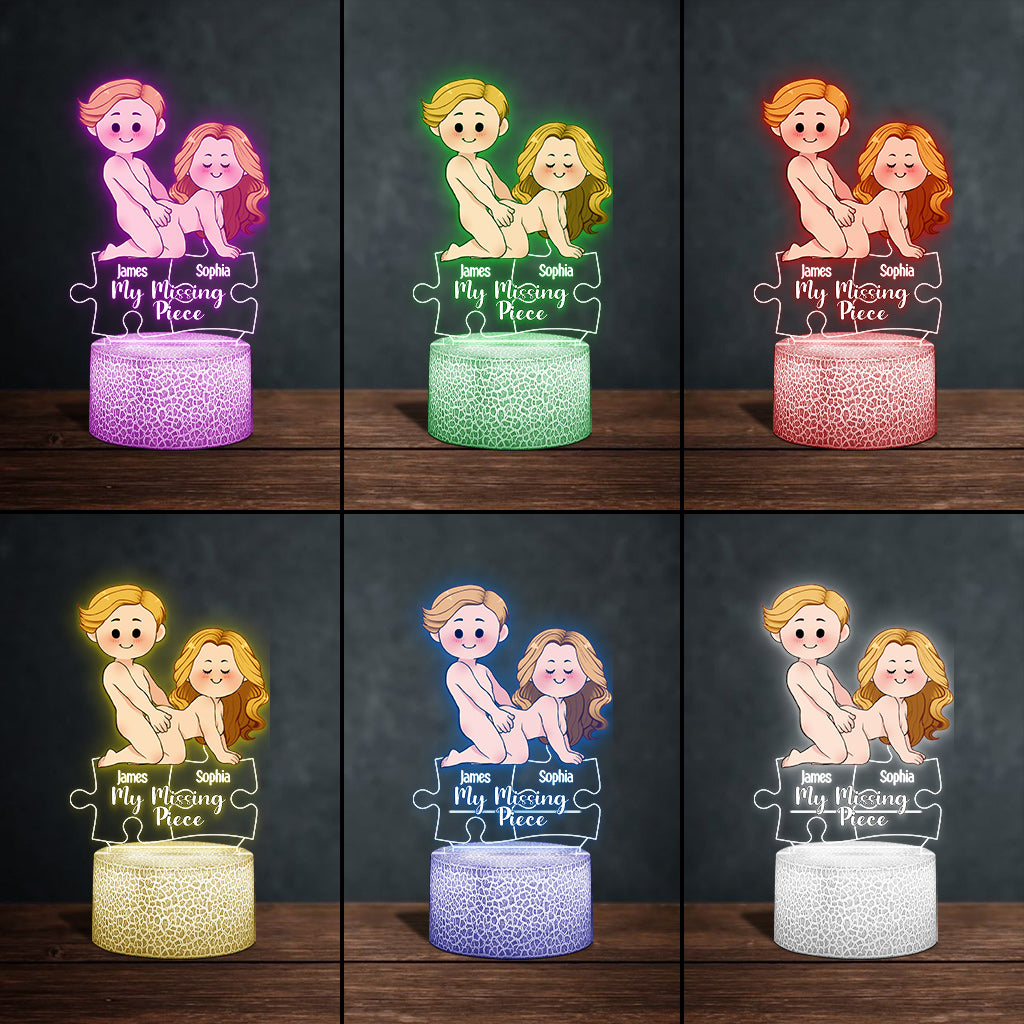 Ma pièce manquante - Socle lumineux personnalisé en forme de couple
