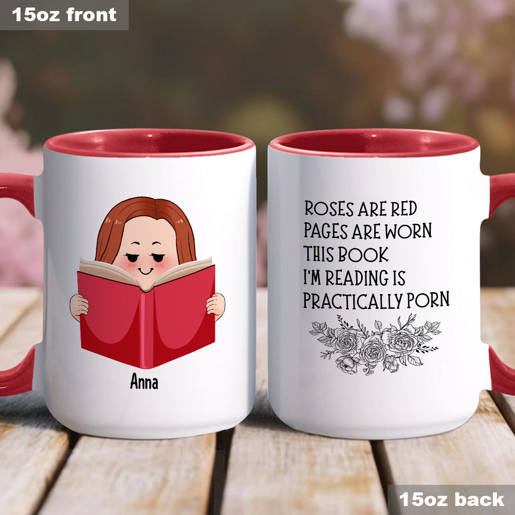 Ce livre que je lis est pratiquement de la pornographie - Mug personnalisé à motif de livre