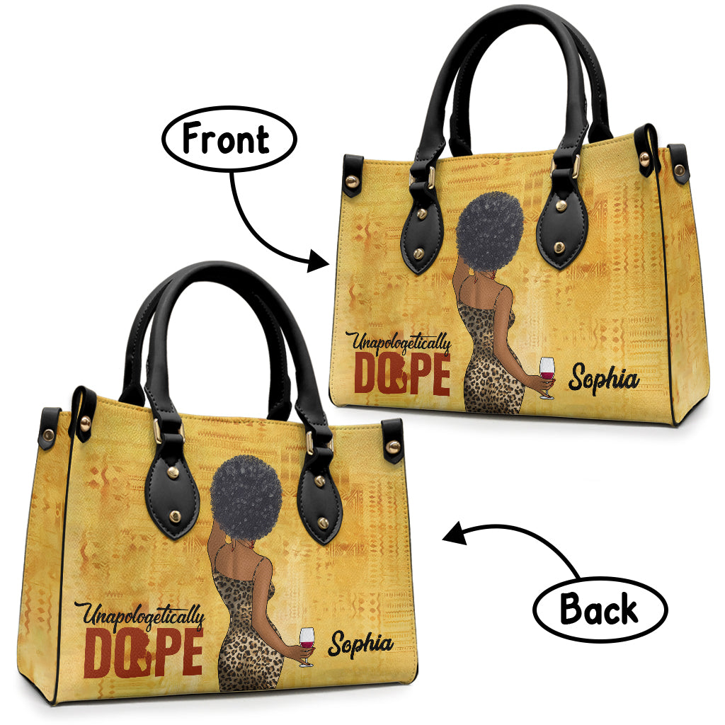 Unapologetically Dope - Personalized African American Leather Handbag
