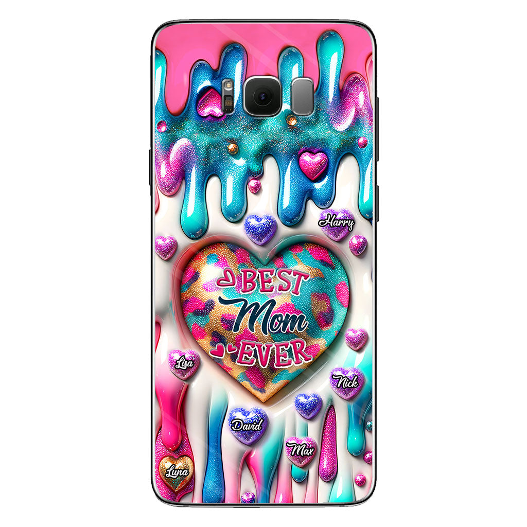 Meilleure maman/grand-mère du monde - Coque de téléphone transparente personnalisée pour maman