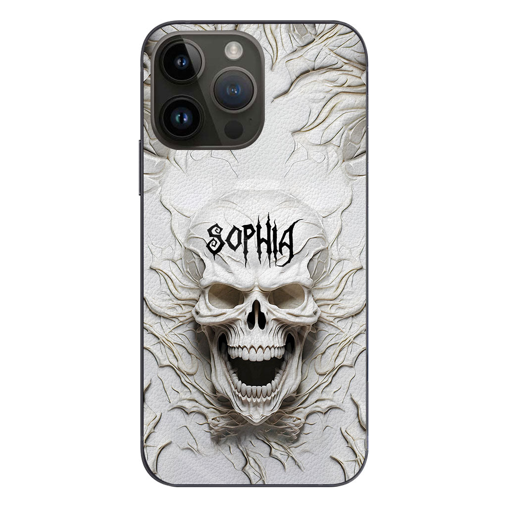 Beautiful White Skeleton - Personalized Skull Phone Case
