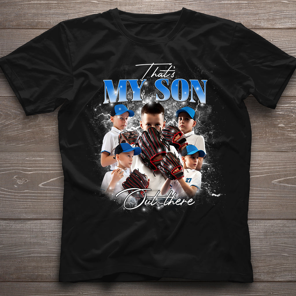 Que mon fils/ma fille soit là-bas - T-shirt et sweat à capuche de baseball personnalisés