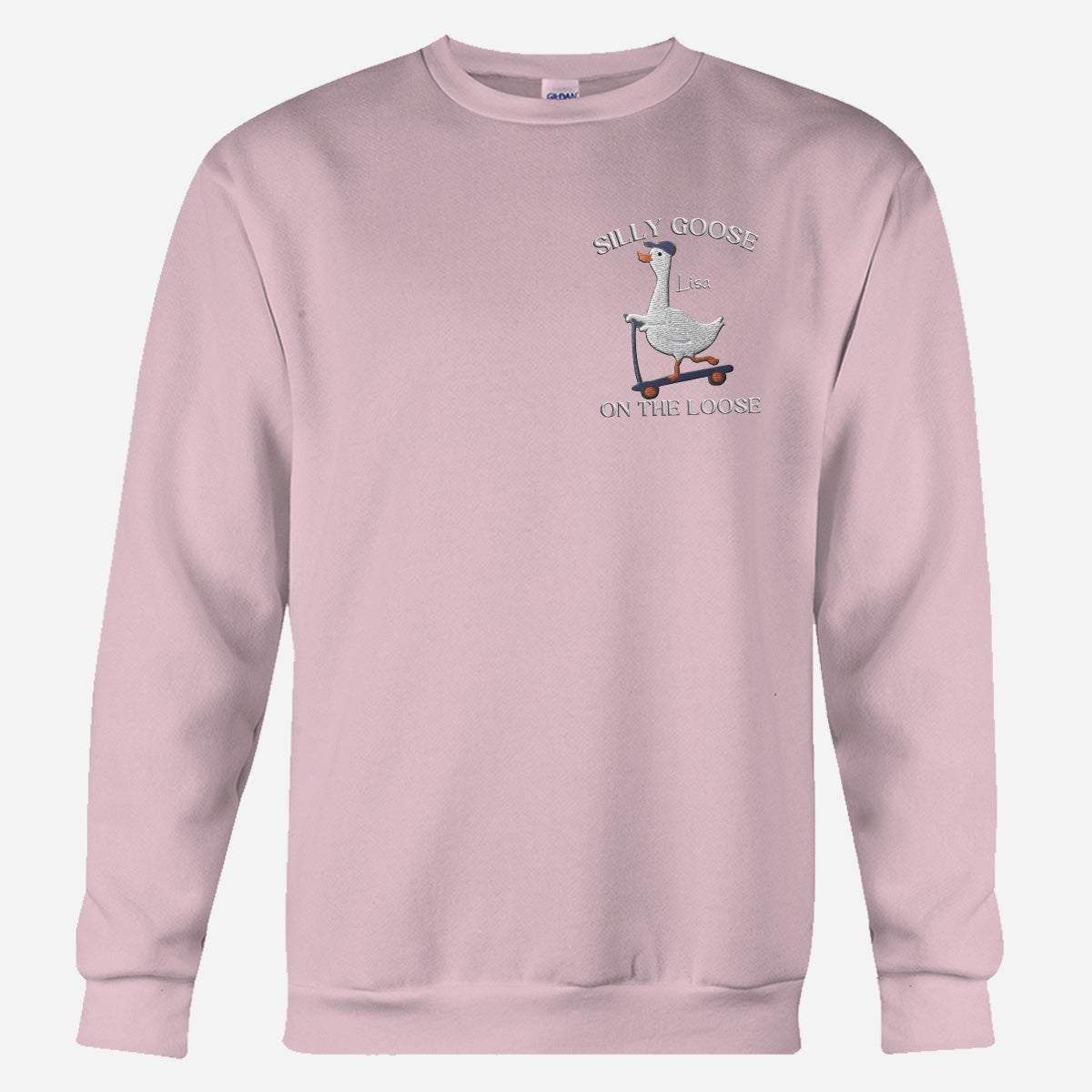 Sweat-shirt brodé Silly Goose - Pull brodé sarcastique personnalisé
