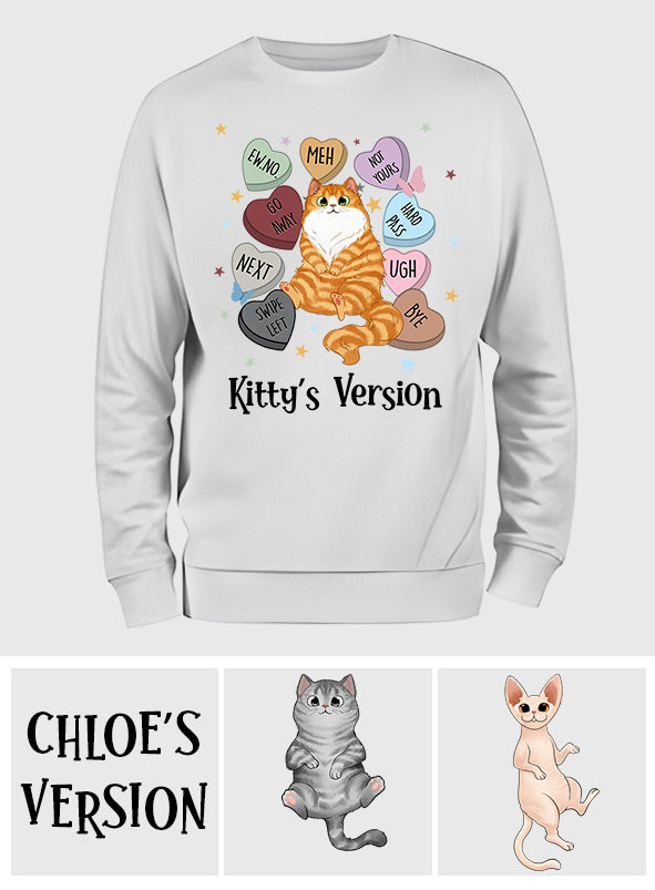T-shirt et sweat à capuche personnalisés « Heart Candy Cat Kitty Version » - T-shirt et sweat à capuche pour chat