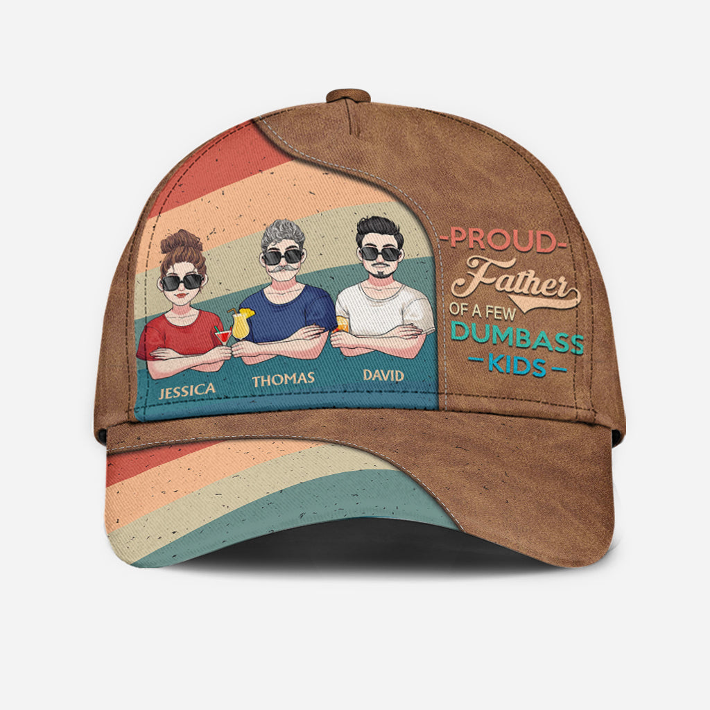 Casquette classique personnalisée « Fier papa, maman, grand-mère, grand-père de quelques enfants »