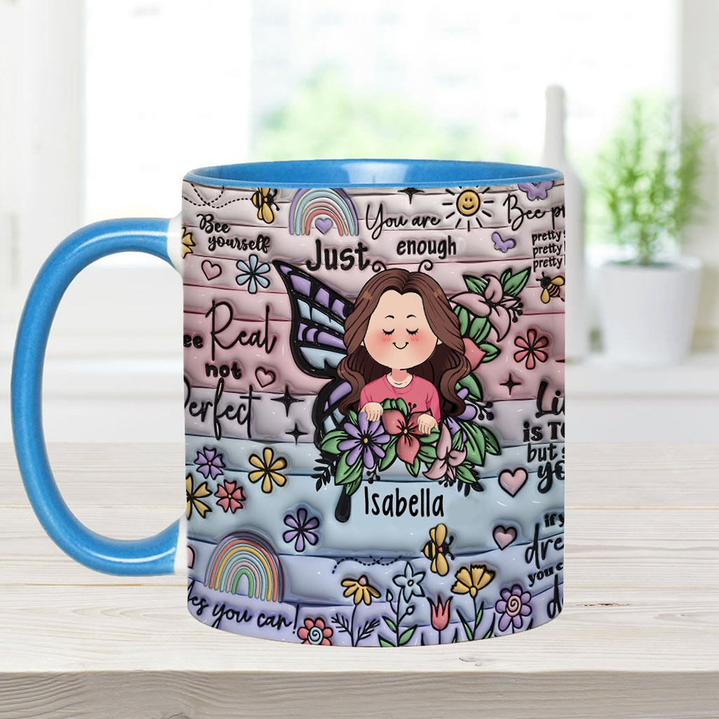 Mug personnalisé avec papillons, citations inspirantes et affirmations positives