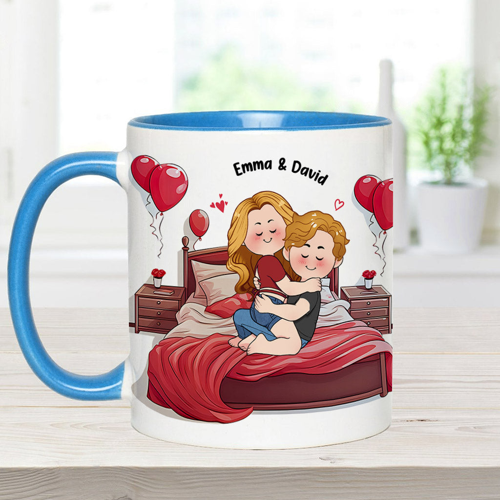 Mon endroit préféré, c'est ton énorme D en moi - Mug personnalisé pour couple