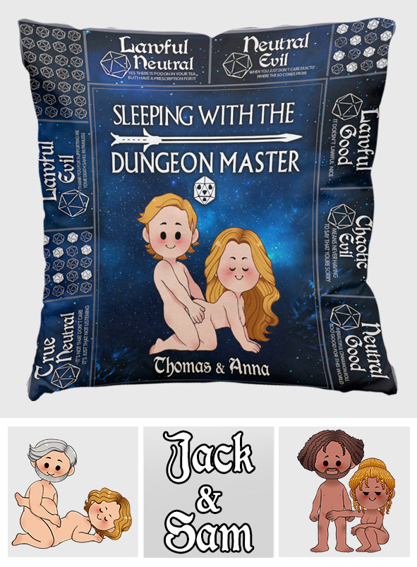 Sleeping With The DM - Personalized RPG Throw Pillow