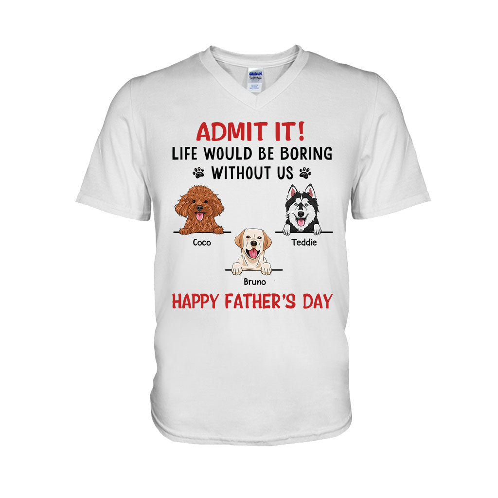 Bonne fête des pères au meilleur papa de chien ! T-shirt et sweat à capuche personnalisés pour papa.