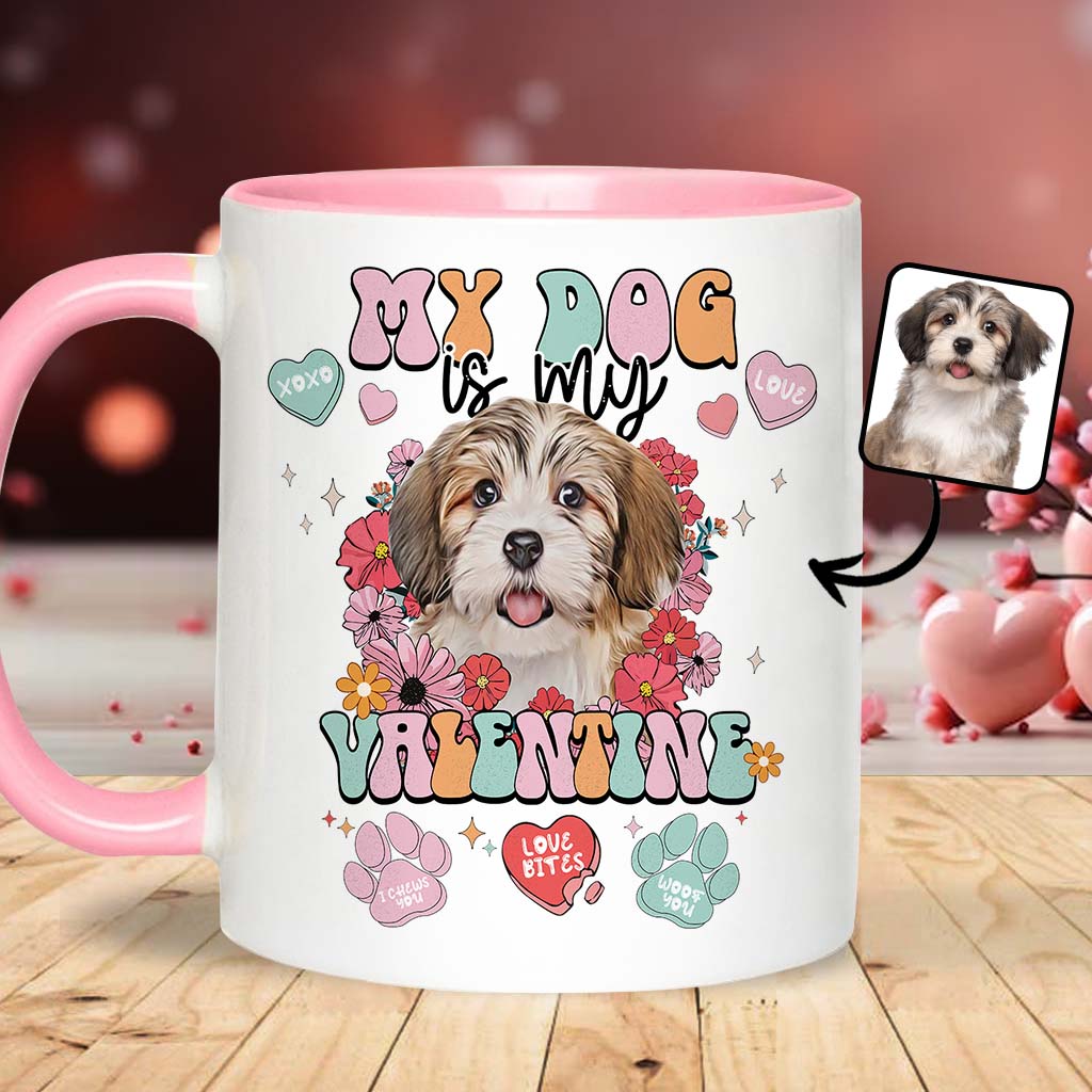 Mon chien est mon Valentin - Mug personnalisé avec motif chien