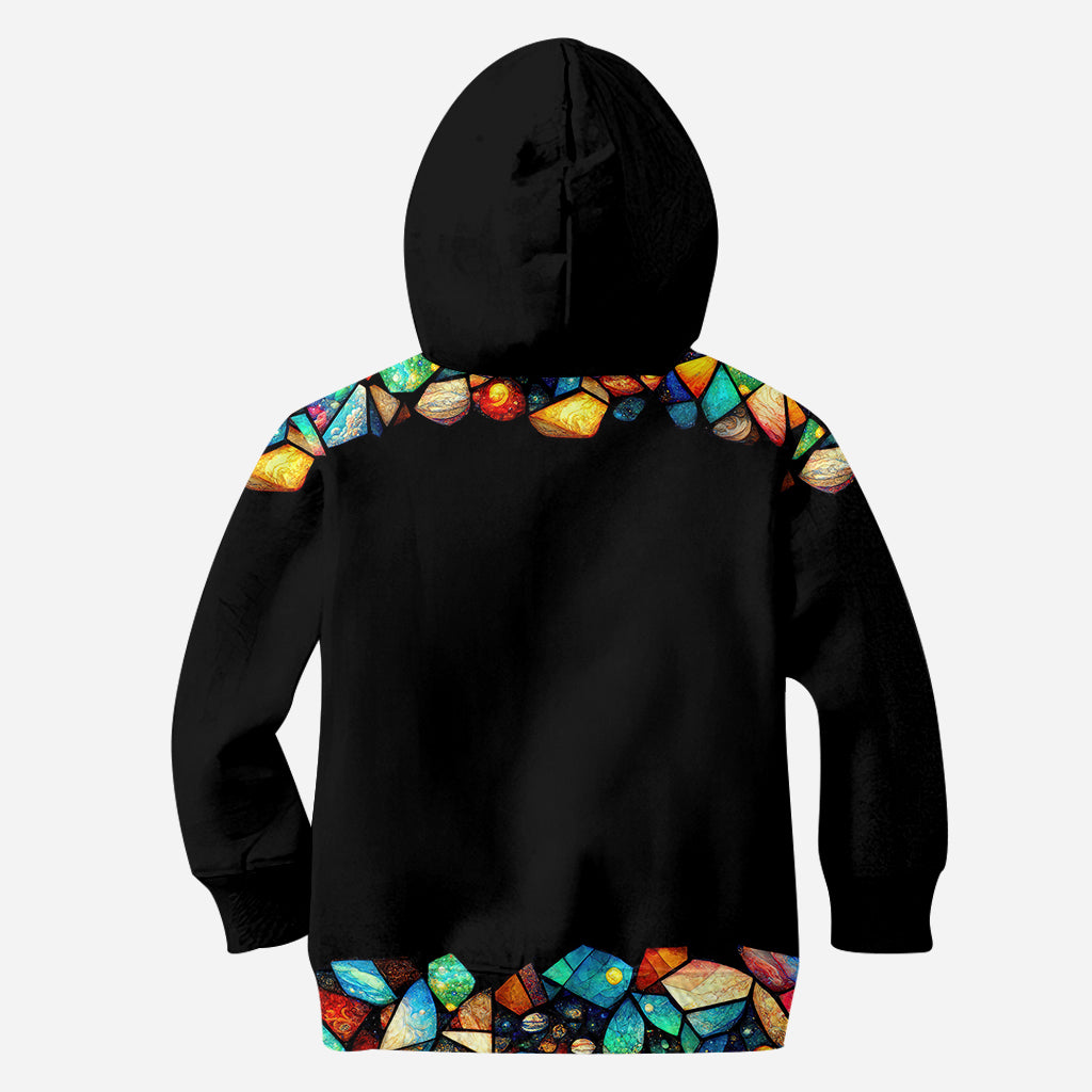 T-shirt personnalisé « Maman Papillon Motif Vitrail Coloré » - T-shirt intégral à motif papillon et papillon - Maman