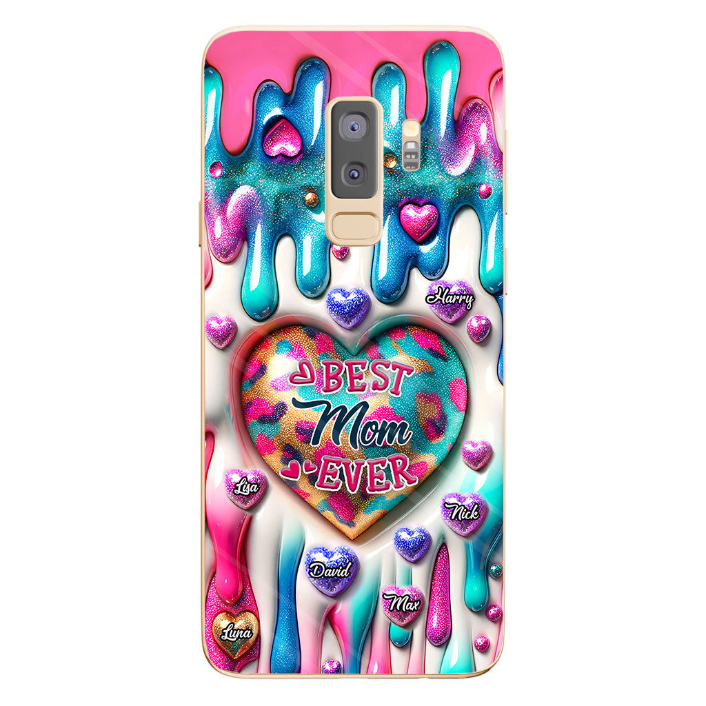Meilleure maman/grand-mère du monde - Coque de téléphone transparente personnalisée pour maman