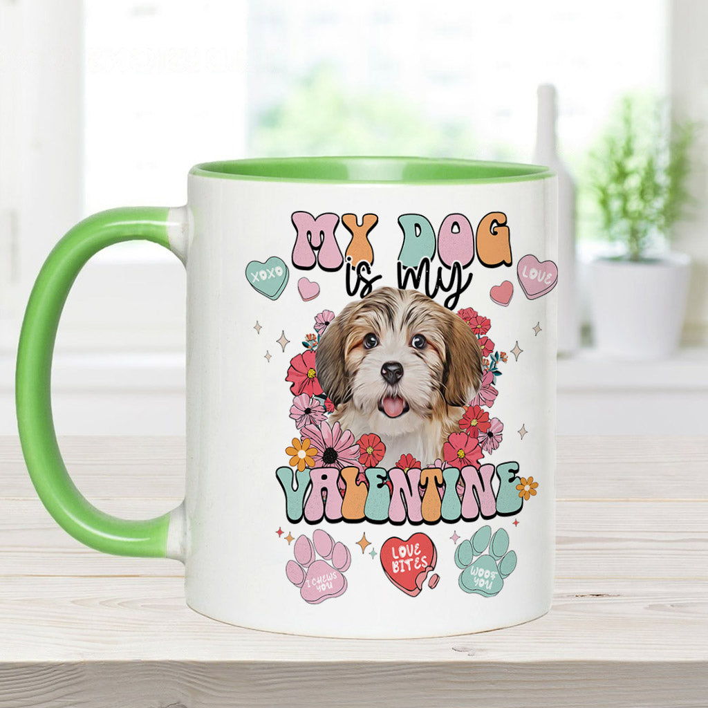 Mon chien est mon Valentin - Mug personnalisé avec motif chien