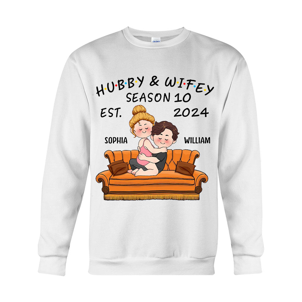 T-shirt et sweat à capuche personnalisés pour couples mari et femme