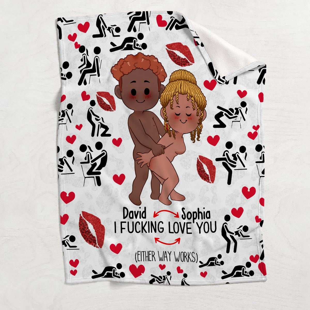 Je t'aime - Couverture personnalisée pour couple