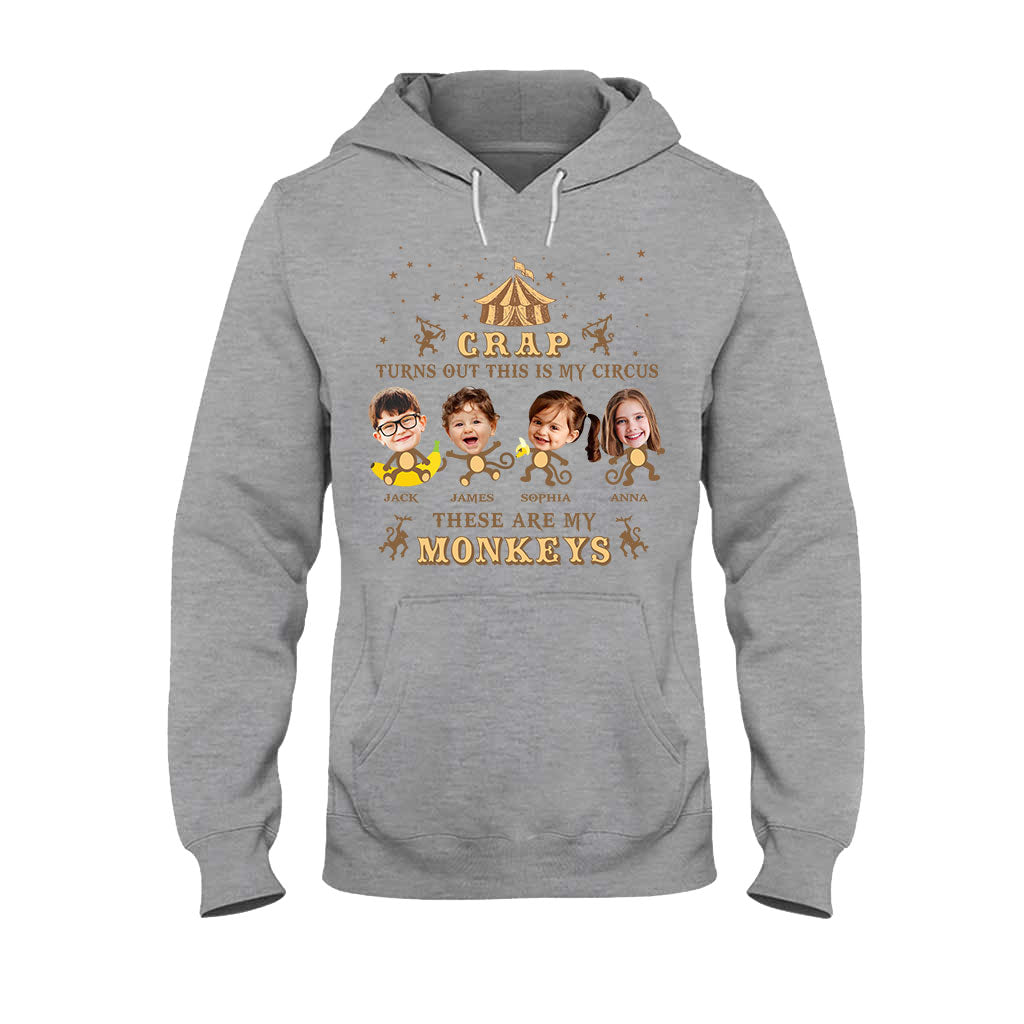 Ceci est mon cirque, ce sont mes singes - T-shirt et sweat à capuche personnalisés pour maman