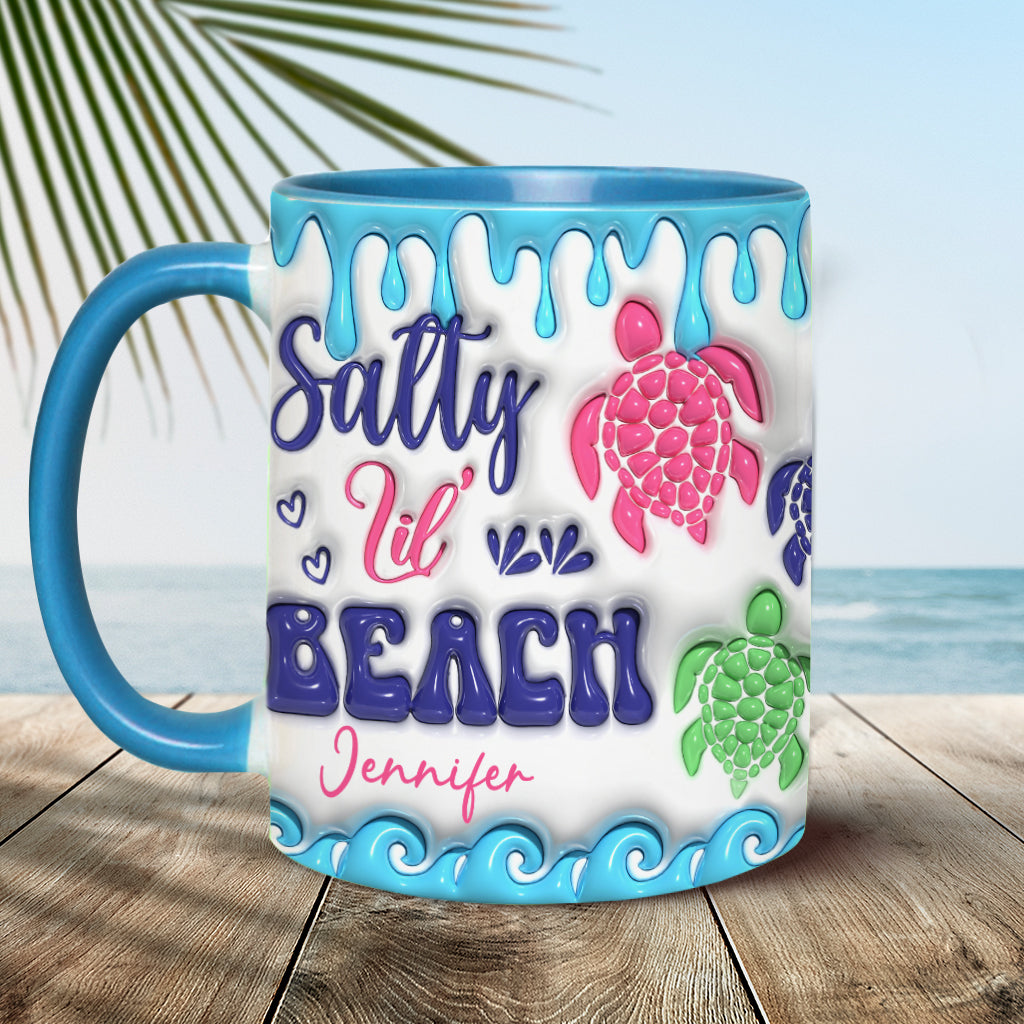 Mug gonflable personnalisé à motif tortue pour les amoureux des tortues de Salty Lil' Beach