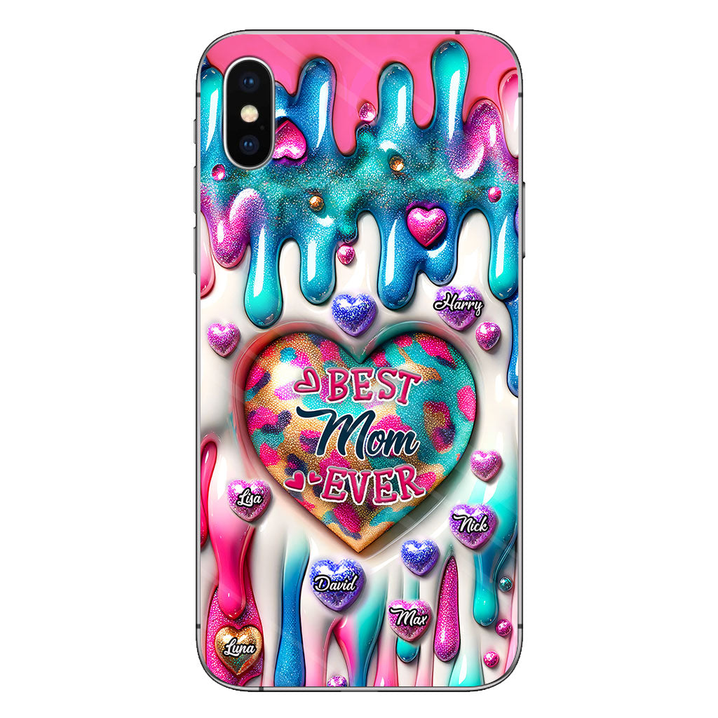 Meilleure maman/grand-mère du monde - Coque de téléphone transparente personnalisée pour maman