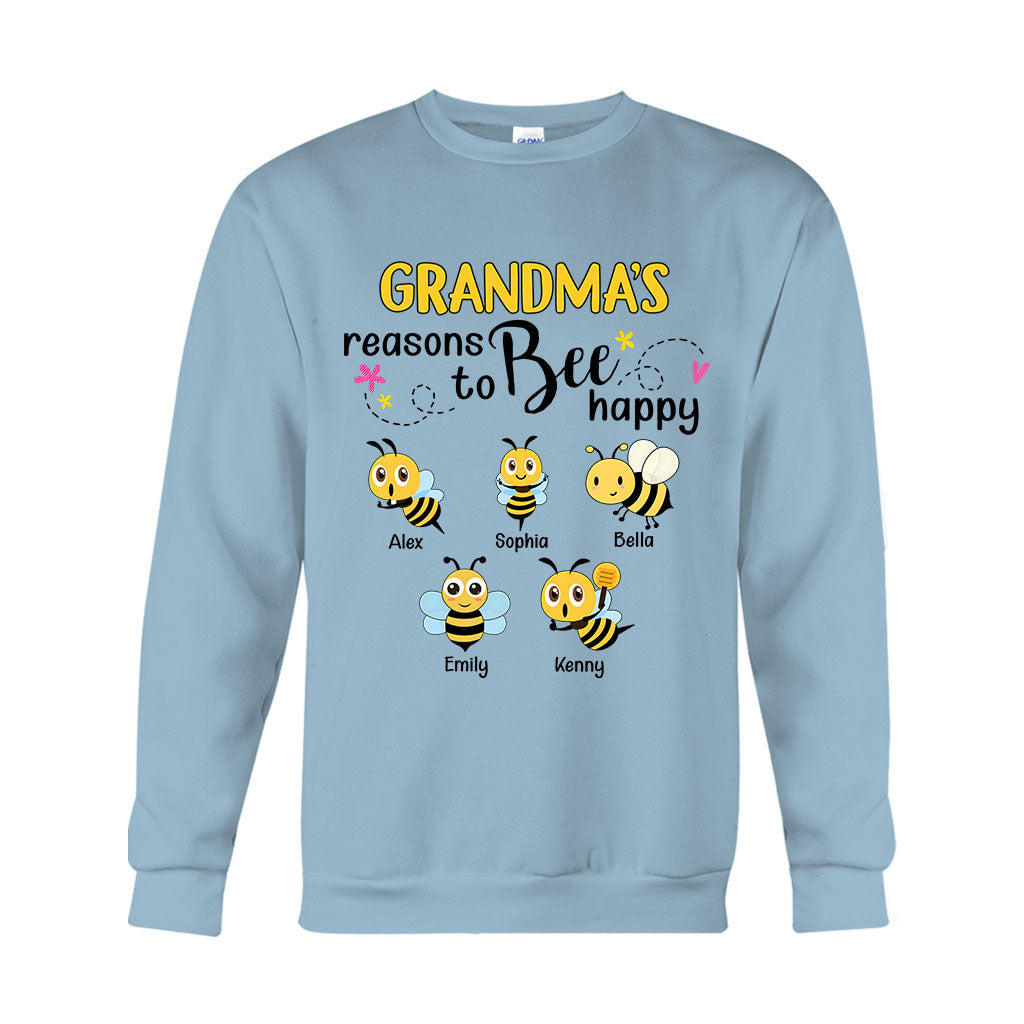 Les raisons de grand-mère d'être heureuse - T-shirt et sweat à capuche abeille personnalisés