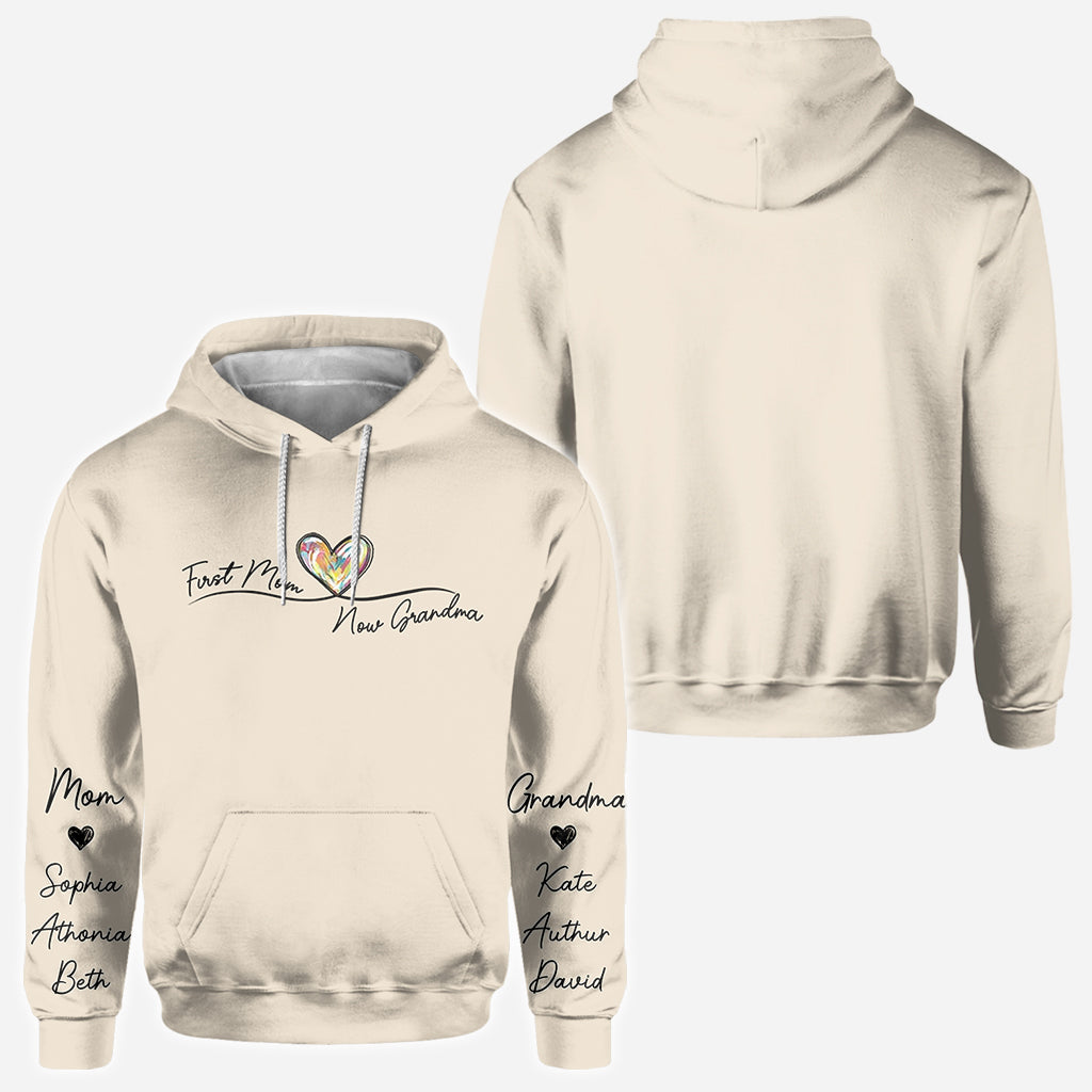 Première maman, maintenant grand-mère - T-shirt personnalisé « Grand-mère »