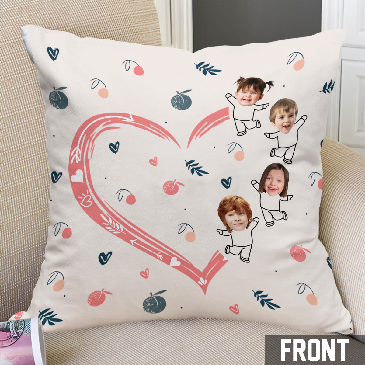 Coussin décoratif personnalisé « Meilleure grand-mère du monde » avec photo