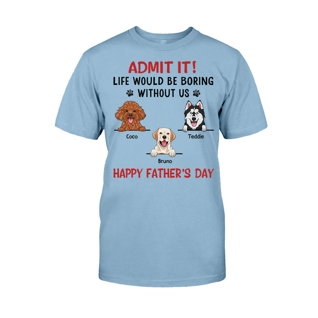 Bonne fête des pères au meilleur papa de chien ! T-shirt et sweat à capuche personnalisés pour papa.
