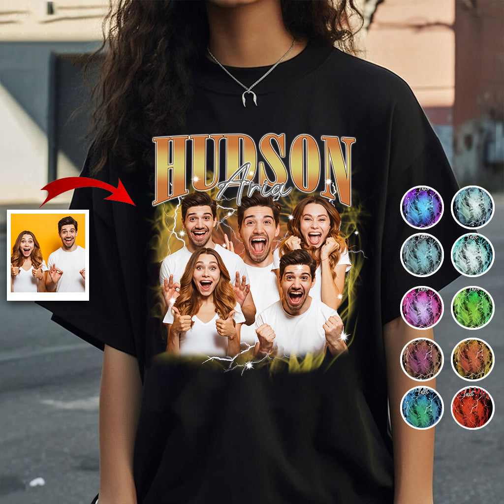 Texte et photos personnalisés - cadeau pour tous - T-shirt et sweat à capuche personnalisés