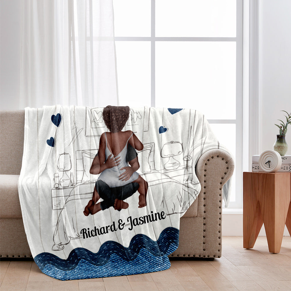 Ours Is My Favorite - Personalized African American Blanket