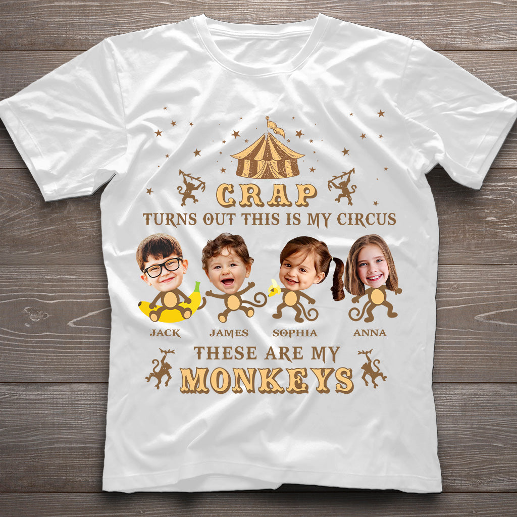 Ceci est mon cirque, ce sont mes singes - T-shirt et sweat à capuche personnalisés pour maman