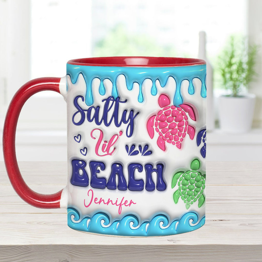 Mug gonflable personnalisé à motif tortue pour les amoureux des tortues de Salty Lil' Beach