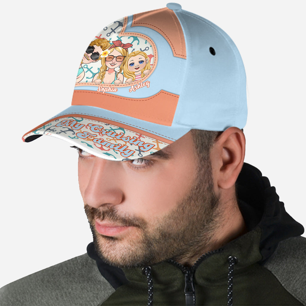 Ma famille de croisière - Casquette classique de croisière personnalisée