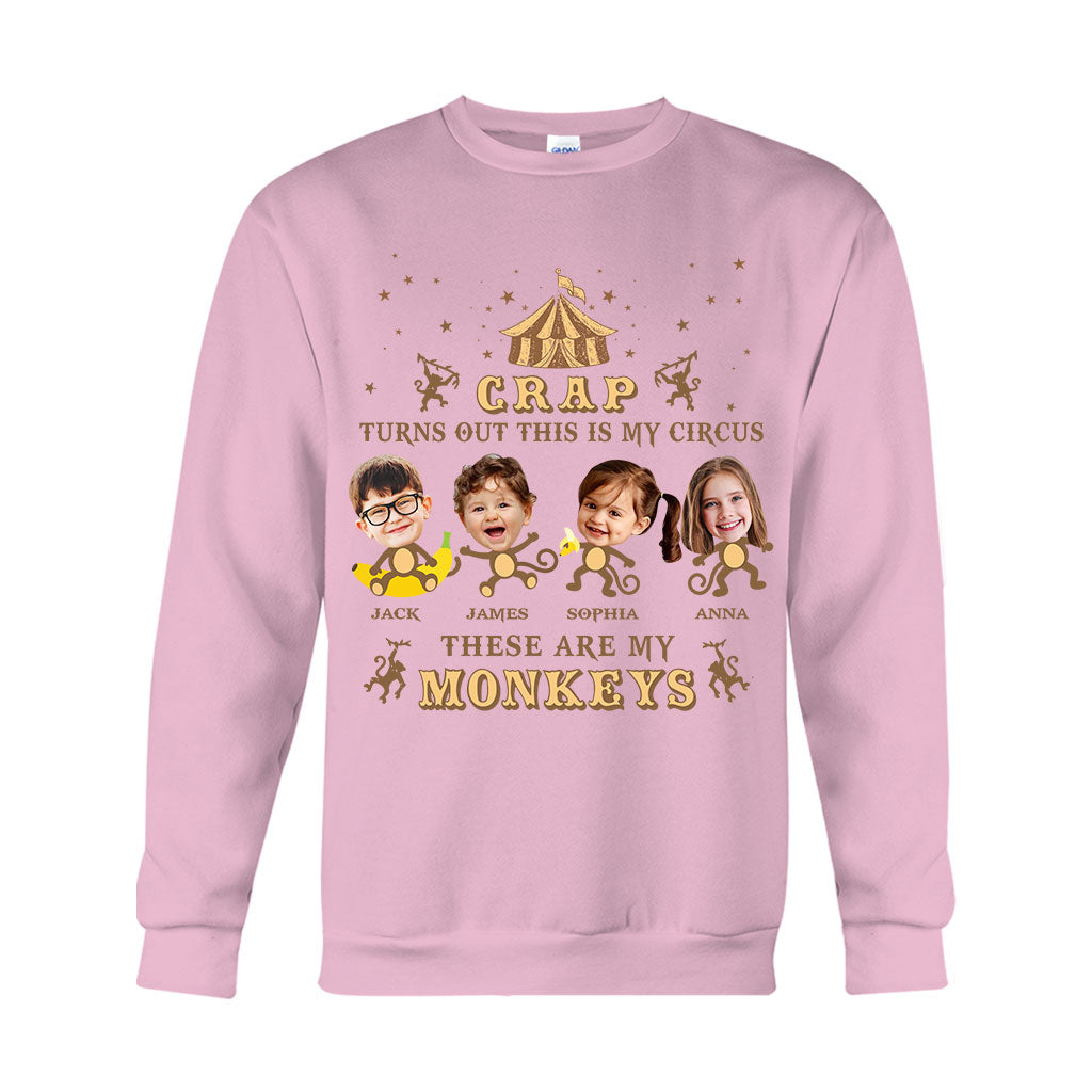 Ceci est mon cirque, ce sont mes singes - T-shirt et sweat à capuche personnalisés pour maman