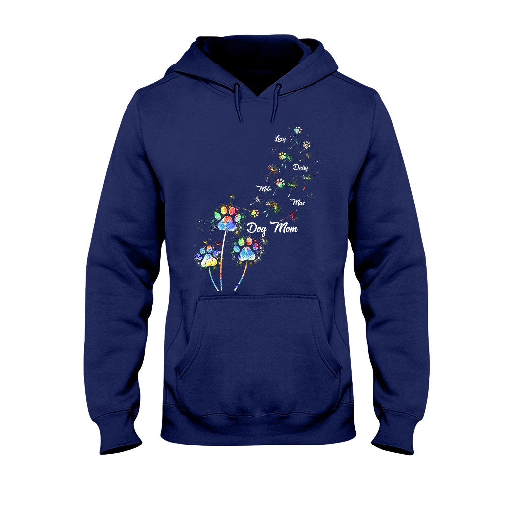 Maman de chien/Maman de chat/Maman d'animal de compagnie - T-shirt et sweat à capuche personnalisés avec pissenlit coloré - Motif chien