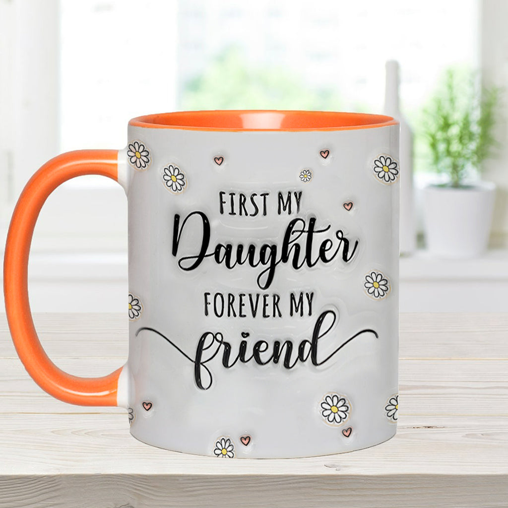 Mother And Daughter And Son Forever Linked Together Elephant Inflated - Personalized Mother Accent Mug