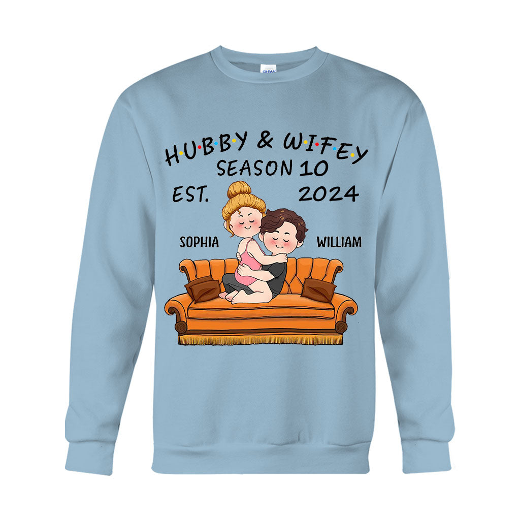 T-shirt et sweat à capuche personnalisés pour couples mari et femme