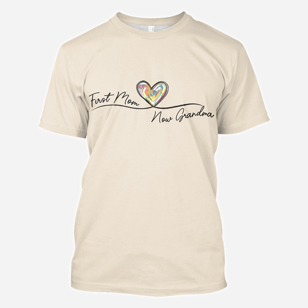 Première maman, maintenant grand-mère - T-shirt personnalisé « Grand-mère »