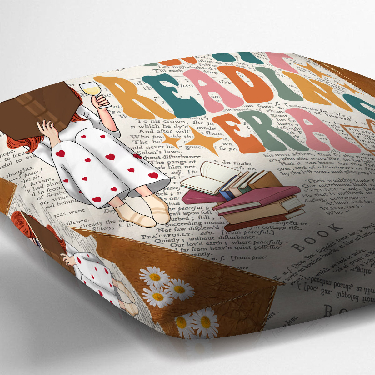 Coussin décoratif personnalisé « À l’époque de ma lecture »