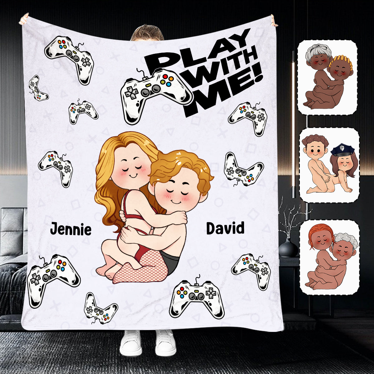 Joue avec moi - Couverture de jeu vidéo personnalisée