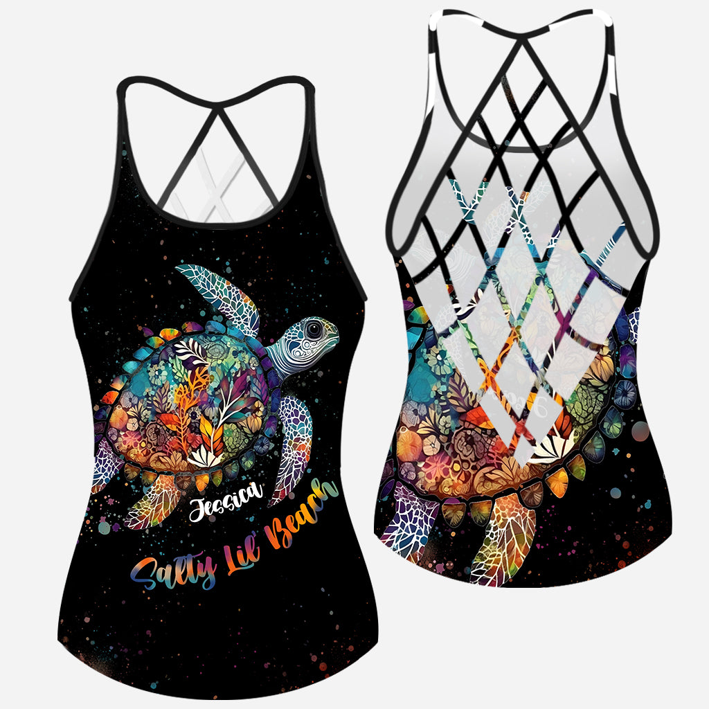 Salty Lil Beach - Débardeur personnalisé avec croix tortue