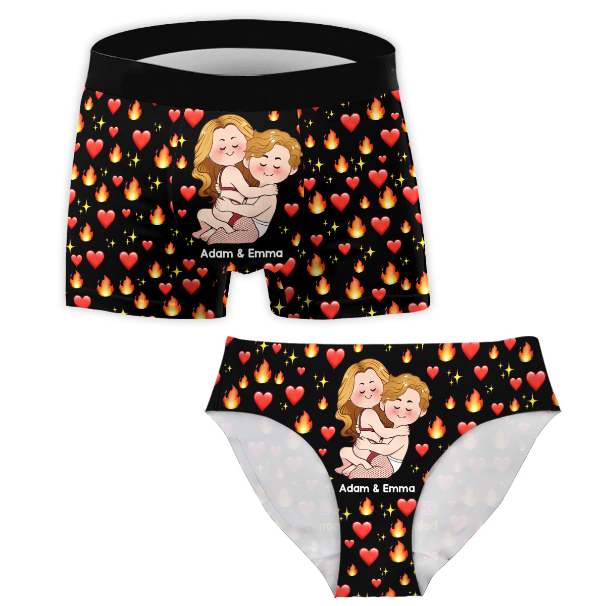 Thanks For Being So HOT - Personalized Couple Women Briefs & Men Boxer Briefs