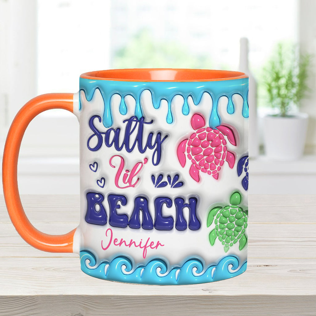 Mug gonflable personnalisé à motif tortue pour les amoureux des tortues de Salty Lil' Beach