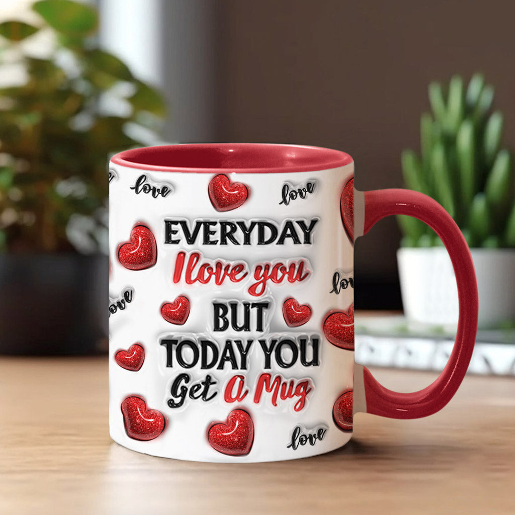 Mug personnalisé pour couple « Je t'aime tous les jours »