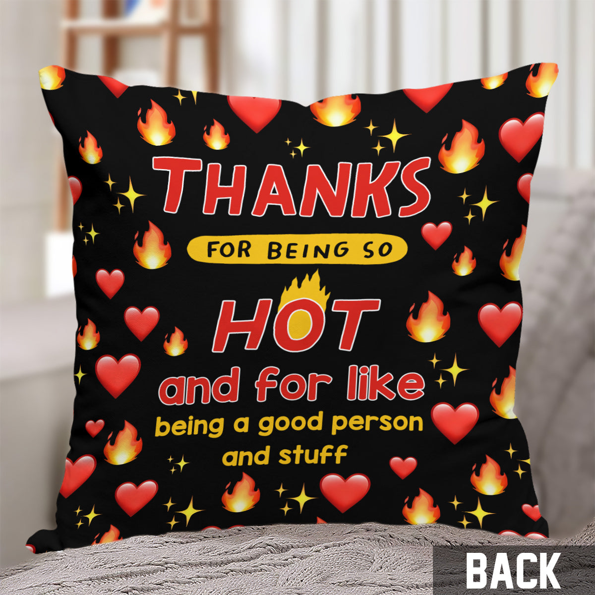 Merci d'être si sexy - Coussin décoratif personnalisé pour couple