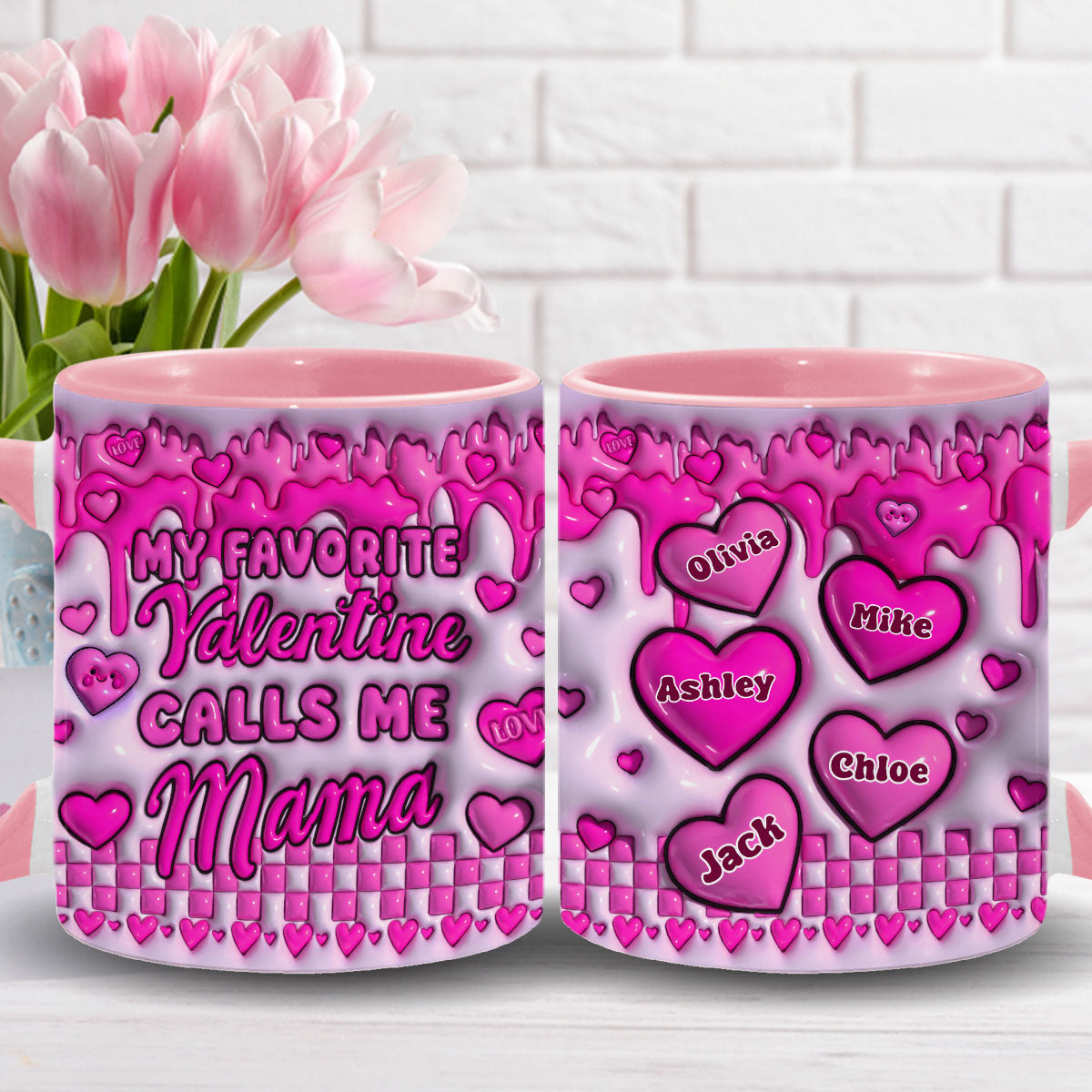 Mon Valentin m'appelle Maman - Mug personnalisé pour maman