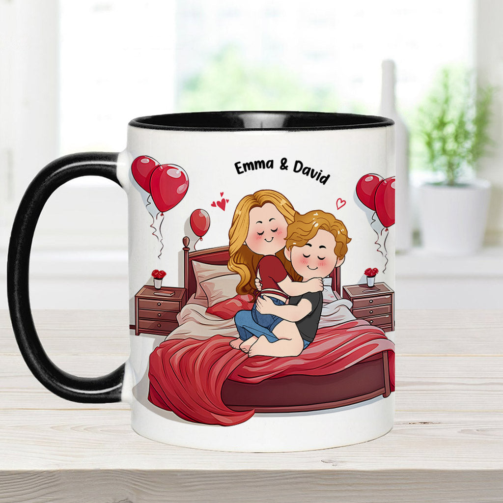 Mon endroit préféré, c'est ton énorme D en moi - Mug personnalisé pour couple