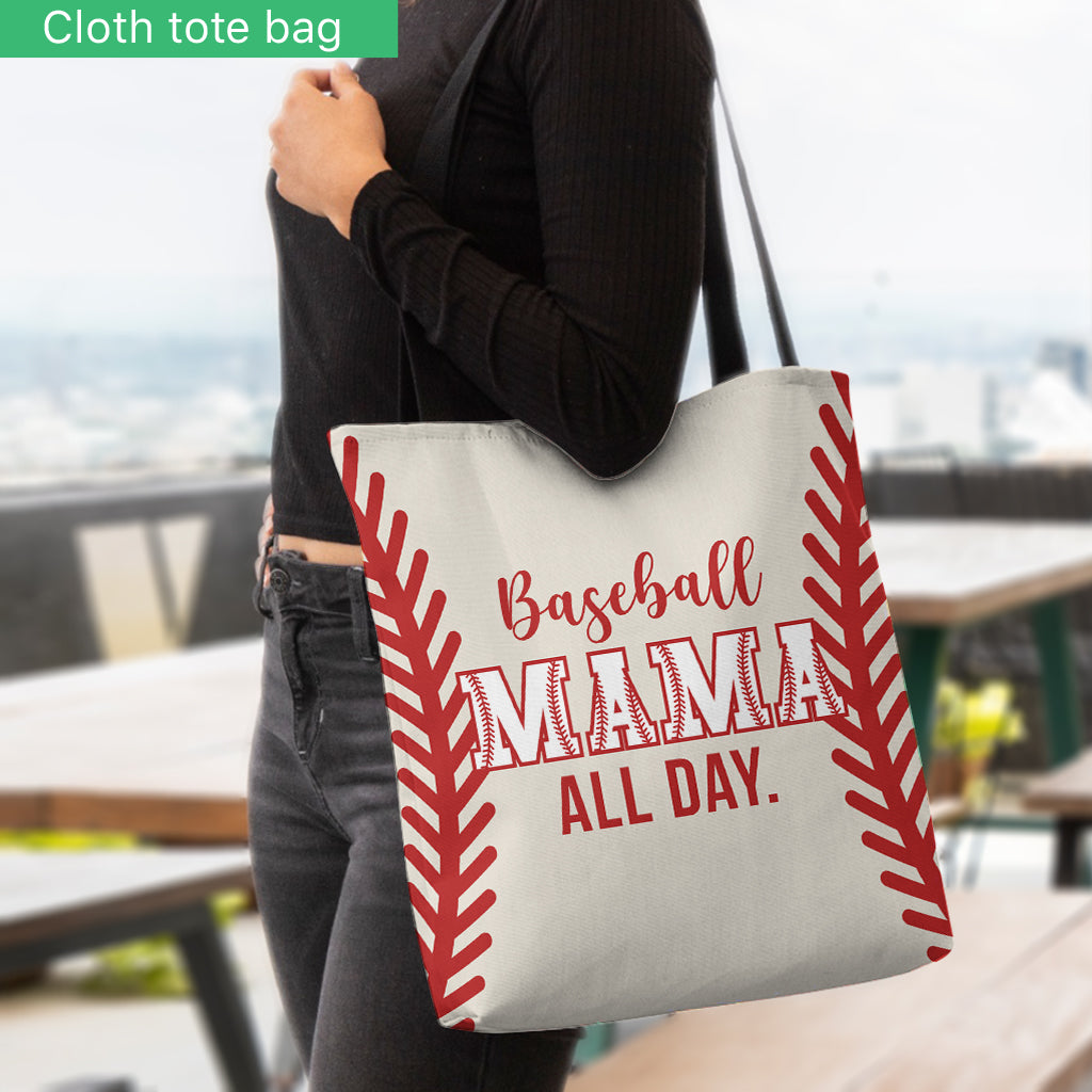 Baseball Mom - Personalized Baseball Tote Bag