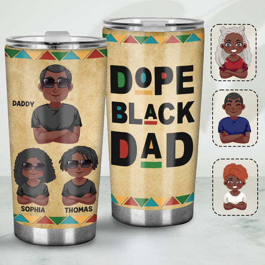 Gobelet personnalisé Dope Black Dad pour Afro-Américains