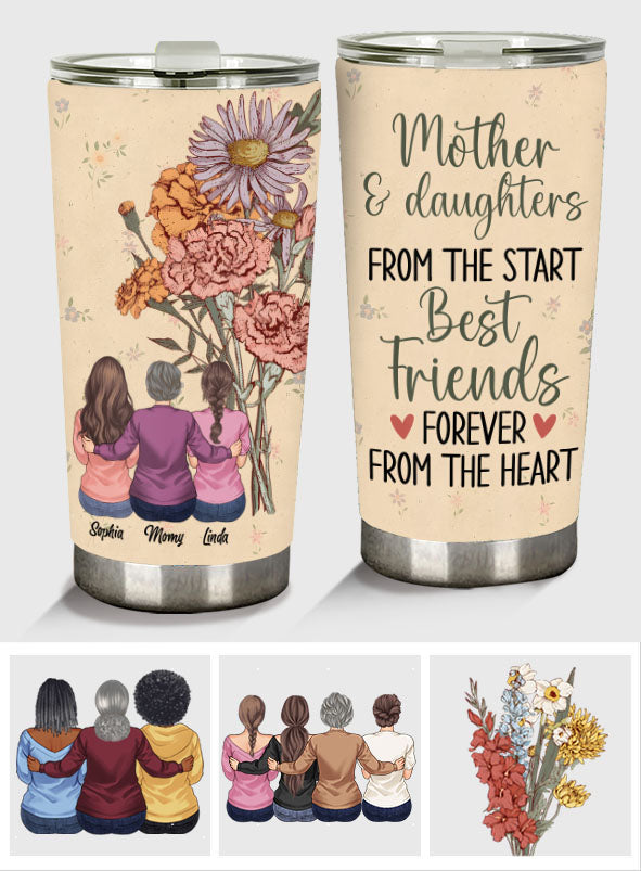Fleurs de naissance pour la mère et les enfants - Gobelet personnalisé pour la maman