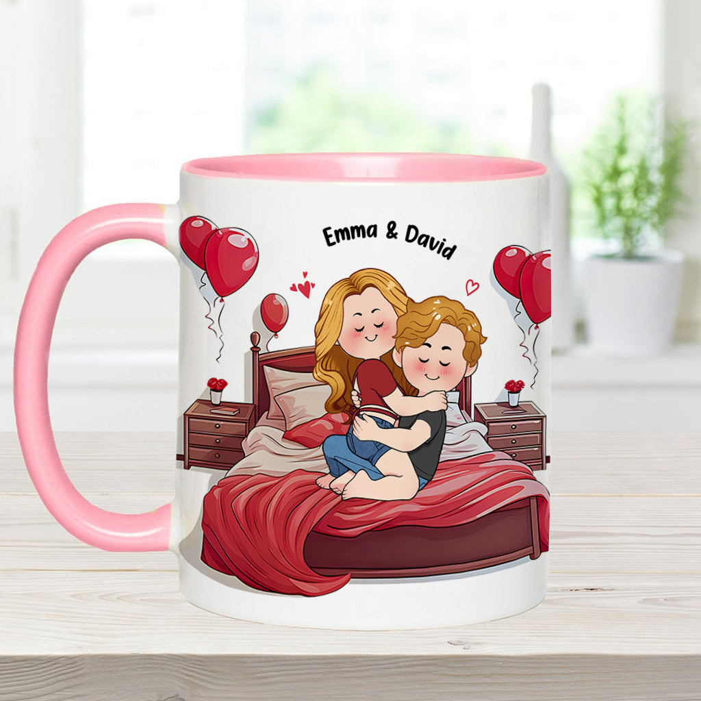 Mon endroit préféré, c'est ton énorme D en moi - Mug personnalisé pour couple